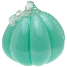 Load image into Gallery viewer, Large Turquoise Glass Pumpkin - The Southern Magnolia Too