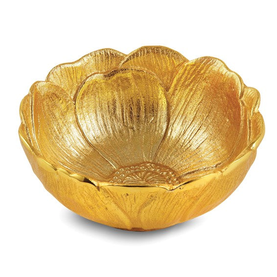 Golden Nickel Plated Aluminum Lotus Bowl