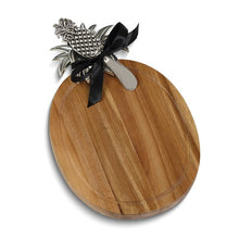 Load image into Gallery viewer, Silver Wooden Pineapple Cheese Board - The Southern Magnolia Too