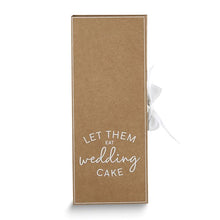 Load image into Gallery viewer, Gold-tone Stainless Steel LET THEM EAT WEDDING CAKE Boxed Server Set