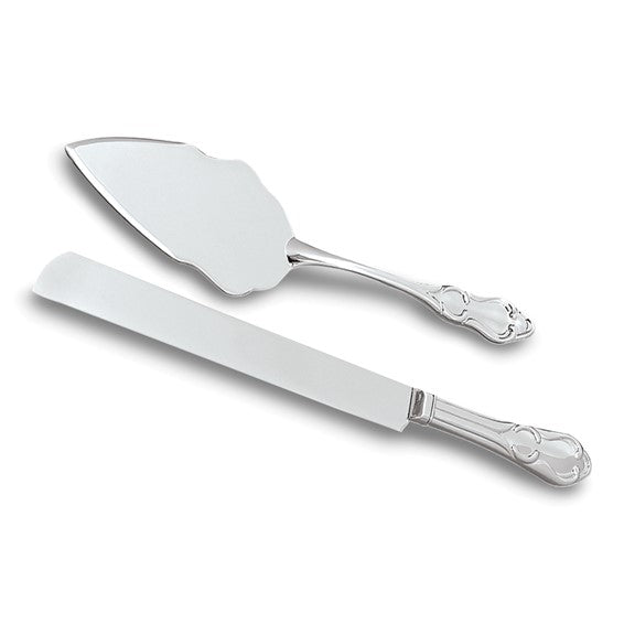 Silver-plated Cake Knife and Server Set