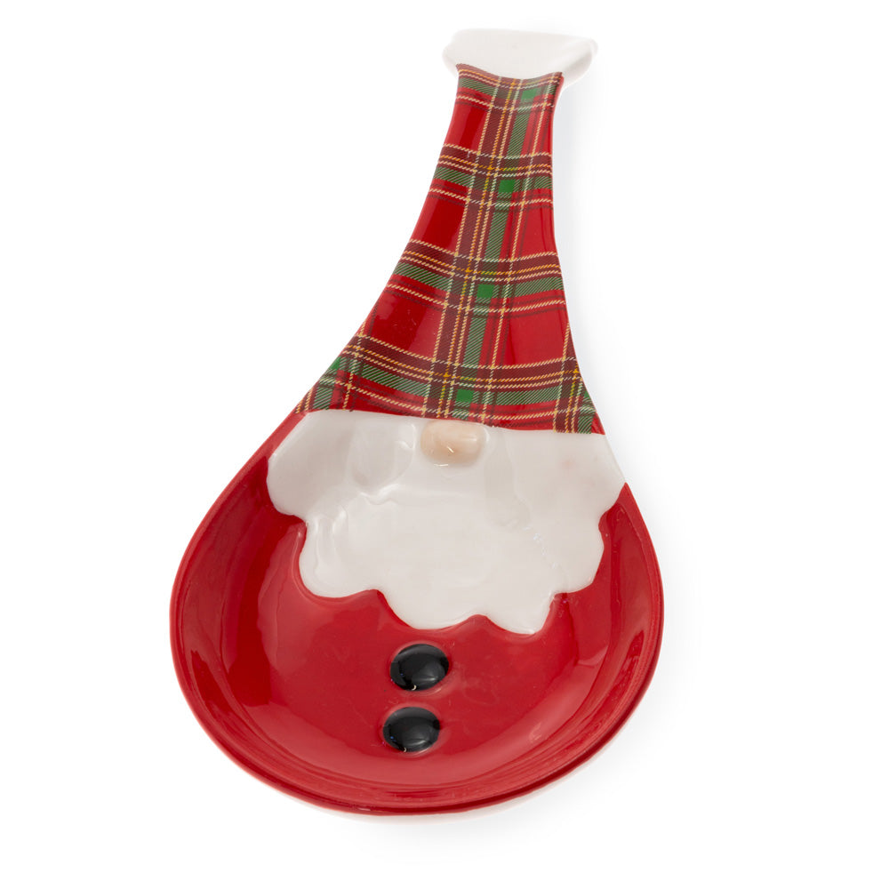 Wallace Plaid Santa Gnome Spoon Rest - The Southern Magnolia Too
