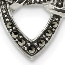 Sterling Silver Antiqued Marcasite Celtic Knot Pin - SoMag2