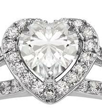 Load image into Gallery viewer, White Gold Diamond Wedding Band Engagement Heart - SoMag2