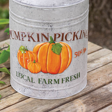 Load image into Gallery viewer, Pumpkin Metal Galvanized Milk Can - The Southern Magnolia Too
