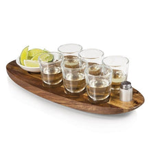 Load image into Gallery viewer, Cantinero Shot Glass Tequila Board Serving Tray - SoMag2