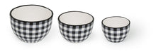 Load image into Gallery viewer, Black and White Buffalo Plaid Prep Bowl Set