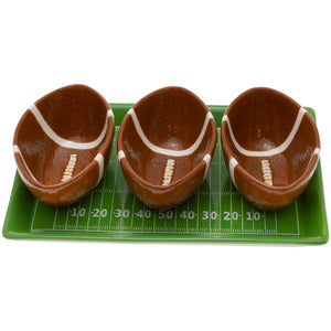 Ceramic Football Condiment Set - The Southern Magnolia Too