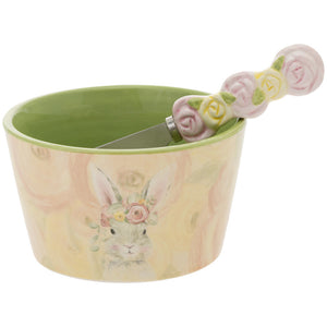 Bunny Rabbit Easter Bowl With Spreader