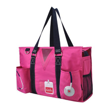 Load image into Gallery viewer, Scrub Organizer Utility Tote Bag - The Southern Magnolia Too