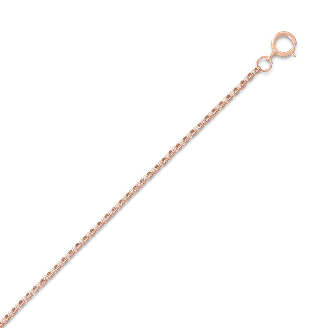 Pink Gold Filled Rolo Chain Necklace - SoMag2