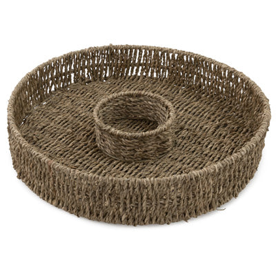 Large Round Seagrass Chip and Dip Basket - The Southern Magnolia Too