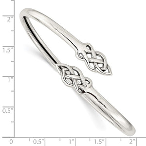 Sterling Silver Celtic Flexible Bangle Bracelet