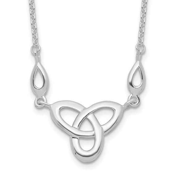 Sterling Silver Polished Celtic Knot Necklace