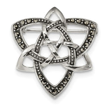 Load image into Gallery viewer, Sterling Silver Antiqued Marcasite Celtic Knot Pin - SoMag2
