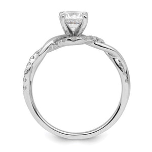 White Gold Diamond Round Semi-mount By-Pass Engage Ring - SoMag2