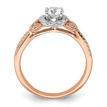 Load image into Gallery viewer, Rose Pink Gold Round Halo Diamond Engagement Ring - SoMag2