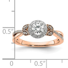 Load image into Gallery viewer, Rose Pink Gold Round Halo Diamond Engagement Ring - SoMag2