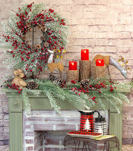 Load image into Gallery viewer, Pine Log Pillar Candle Holder Set - The Southern Magnolia Too