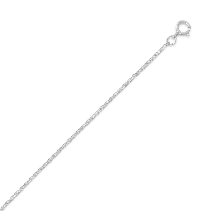 Rhodium Plated Light Rope Chain Necklace (1.1mm) - SoMag2