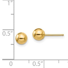 Load image into Gallery viewer, Gold 5 mm Ball 14k Stud Earrings
