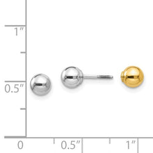 Load image into Gallery viewer, Gold 5 mm Ball 14k Stud Earrings