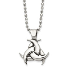 Load image into Gallery viewer, Chisel Stainless Steel Celtic Knot Pendant on Ball Chain Necklace