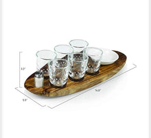 Load image into Gallery viewer, Cantinero Shot Glass Tequila Board Serving Tray - SoMag2