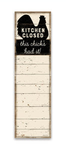 Kitchen Closed Farm Chicken Grocery List Magnetic Notepad - SoMag2