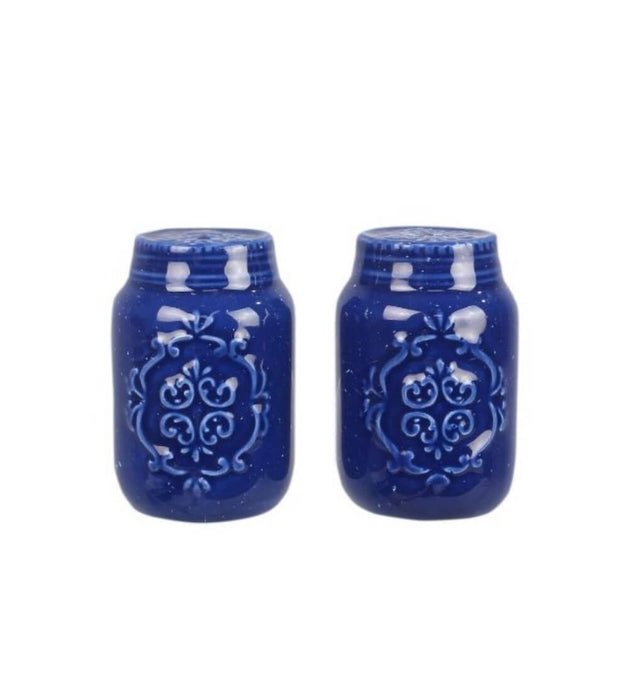 Blue Ceramic Jar Salt and Pepper Shaker Set - SoMag2