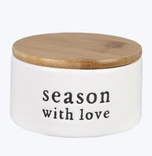 Load image into Gallery viewer, Season With Love Ceramic Salt Cellar - SoMag2