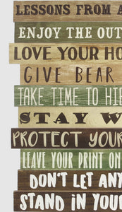 Enjoy The Outdoors Stay Wild Woods Wall Sign