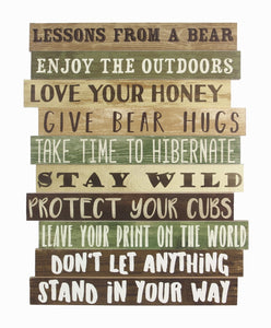 Enjoy The Outdoors Stay Wild Woods Wall Sign
