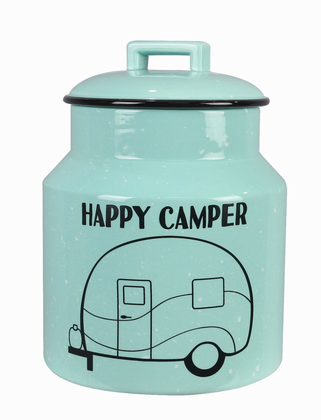Happy Camper Turquoise Kitchen Treat Holder