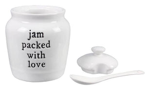 Ceramic Jam Jar with Spreader