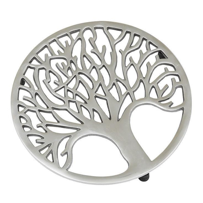 Silver Cast Aluminum Tree of Life Trivet - SoMag2