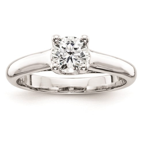 White Gold Round Halo Diamond Solitaire Engagement Ring - SoMag2