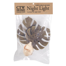 Load image into Gallery viewer, Antique Brass Monstera Palm Metal Coral Night Light - SoMag2