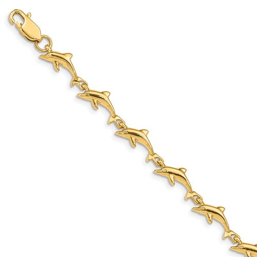 Gold Sea Life Dolphin Bracelet - SoMag2