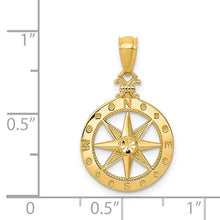 Load image into Gallery viewer, Gold Diamond-Cut Polished Compass Pendant - SoMag2
