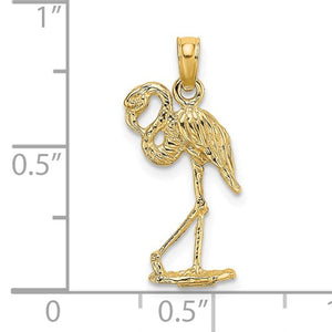 Gold Polished Flamingo Pendant - SoMag2