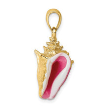 Load image into Gallery viewer, Gold Enamel Conch Shell Pendant - SoMag2