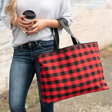 Load image into Gallery viewer, Red Buffalo Check Ally Tote - SoMag2