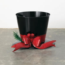 Load image into Gallery viewer, Black Snowman Hat Christmas Tree Collar - The Southern Magnolia Too