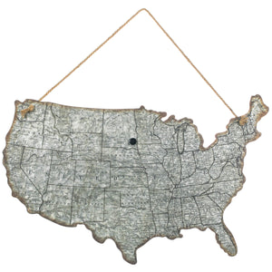 United States of America Wall Map Metal Wall Sign - SoMag2