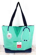 Load image into Gallery viewer, Nurse Scrub Top Canvas Tote Bag with Handles - SoMag2