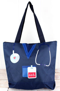 Nurse Scrub Top Canvas Tote Bag with Handles - SoMag2