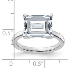 Load image into Gallery viewer, Emerald Cut Moissanite Solitaire Engagement Ring - SoMag2
