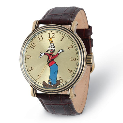Disney Adult Size Goofy With Moving Arms Antique Gold-Tone Watch - SoMag2